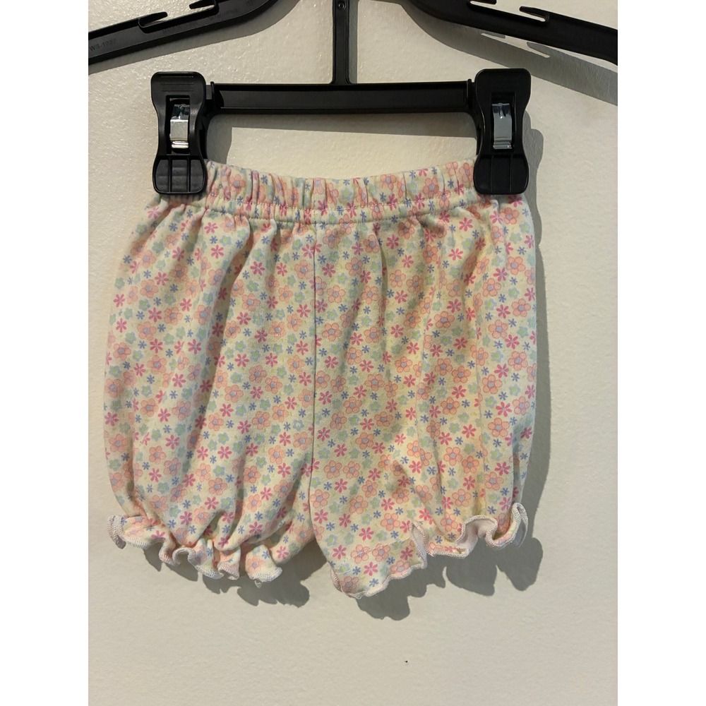 Mon Petit Vintage Baby Girls Floral Cotton Bloomers Ruffle Hem Diaper Cover 6-9M
